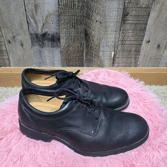 Timberland 95534 /5578 Men's  Black Leather size 11.5 M Work Casual Oxford - Picture 1 of 8